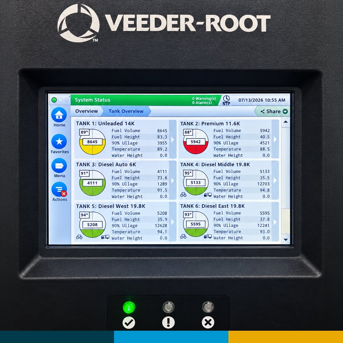 Picture of a Veeder-Root ATG Alarm Display