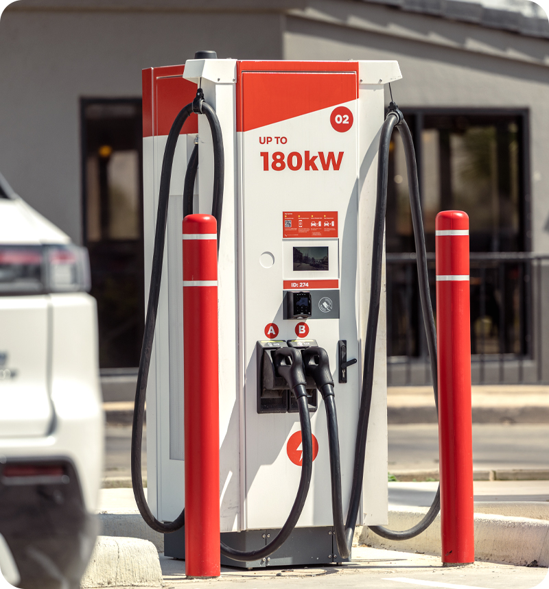 Utility energization of a commercial EV charging site